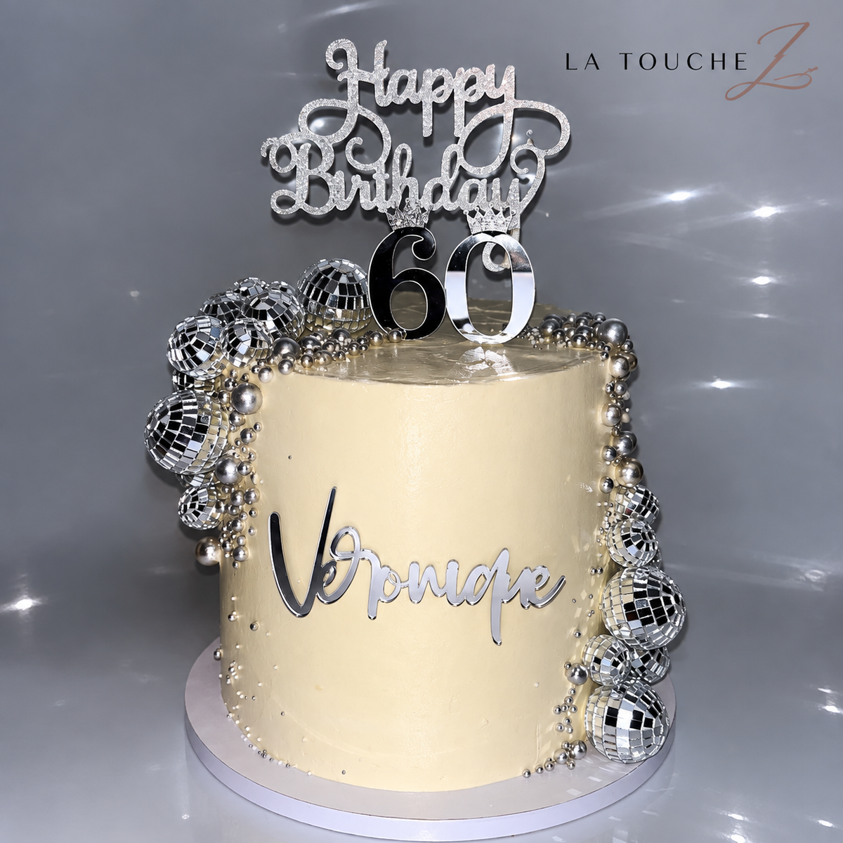 Layer cake 60 ans personnalisé LA TOUCHE Z