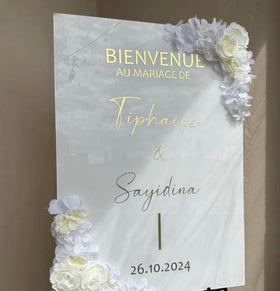 Exemple de panneau personnalisé de mariage Tiphaine et Sayidina